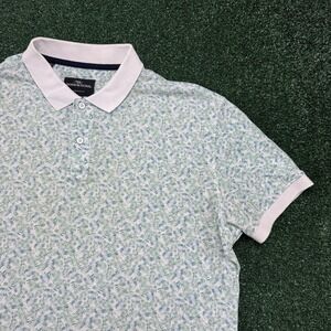 Rodd & Gunn Sports Fit Men's Short Sleeve Polo Size XL Blue Floral Print